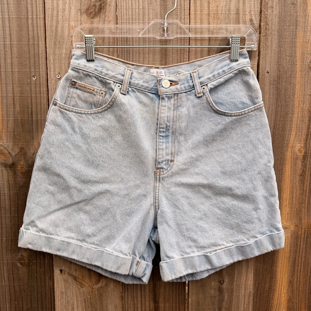 Vintage Calvin Klein Jeans Light Blue Jean Shorts Size 10